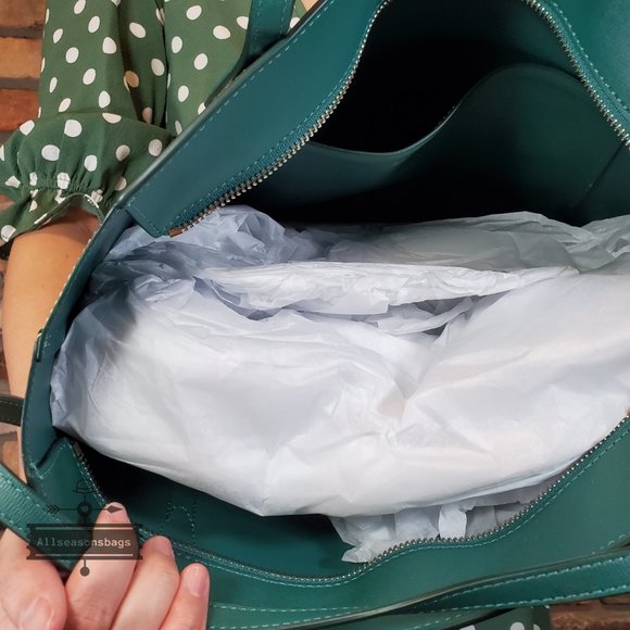 NWT Kate Spade AUTHENTIC Cara Monstera Leaves Large Tote Cream Multi Green Leaf - Picture 2 of 5